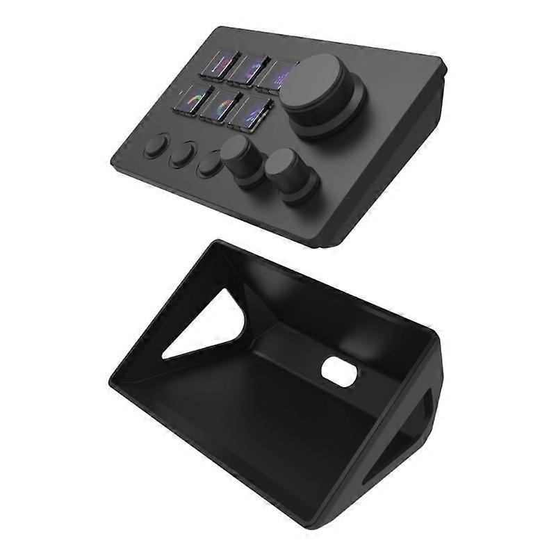 652F Mini Keyboard with Knob Customizable Visual Control Panel compatible with PC Gaming Stream
