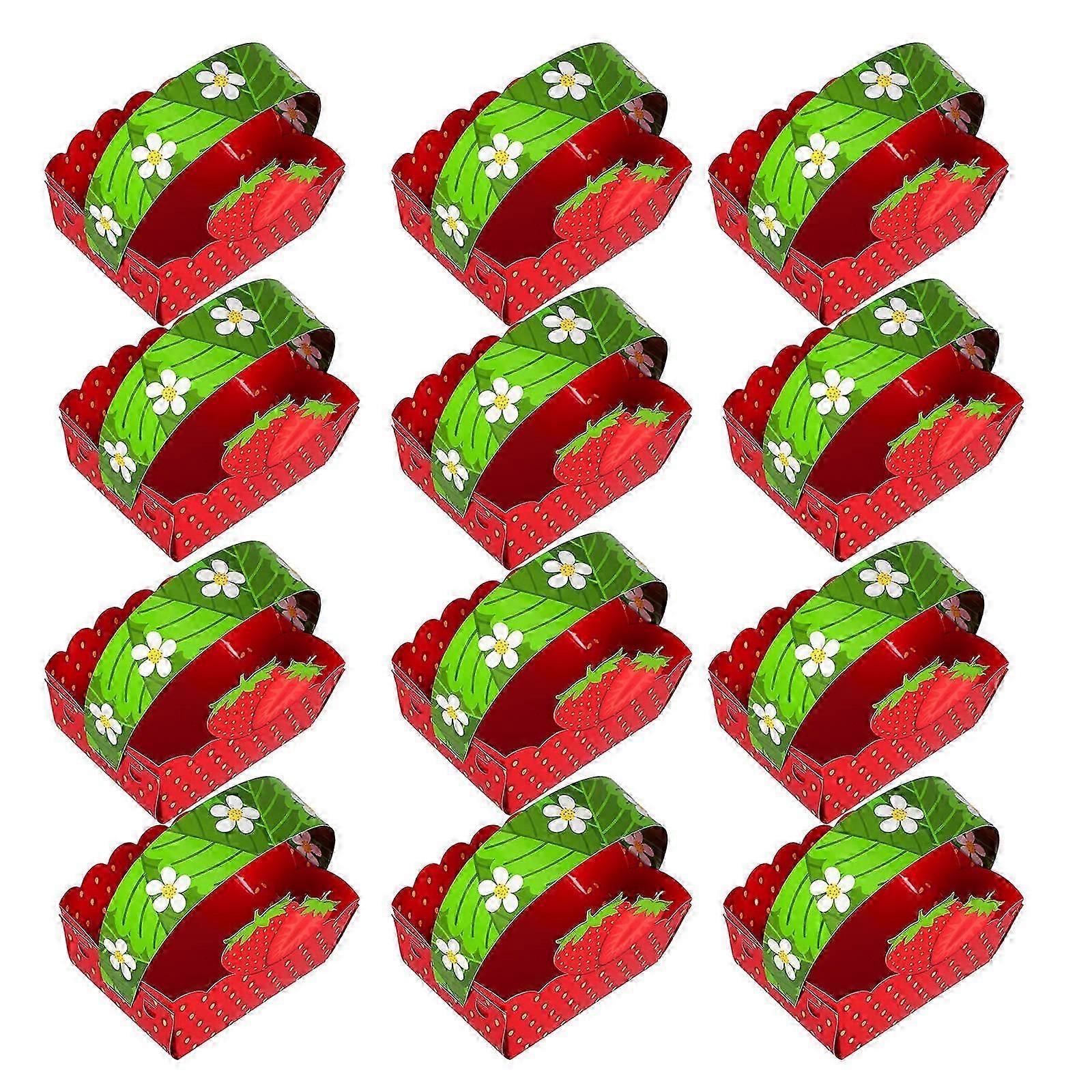 20Pcs Red Paper Snack Boxes with Handle for Storage