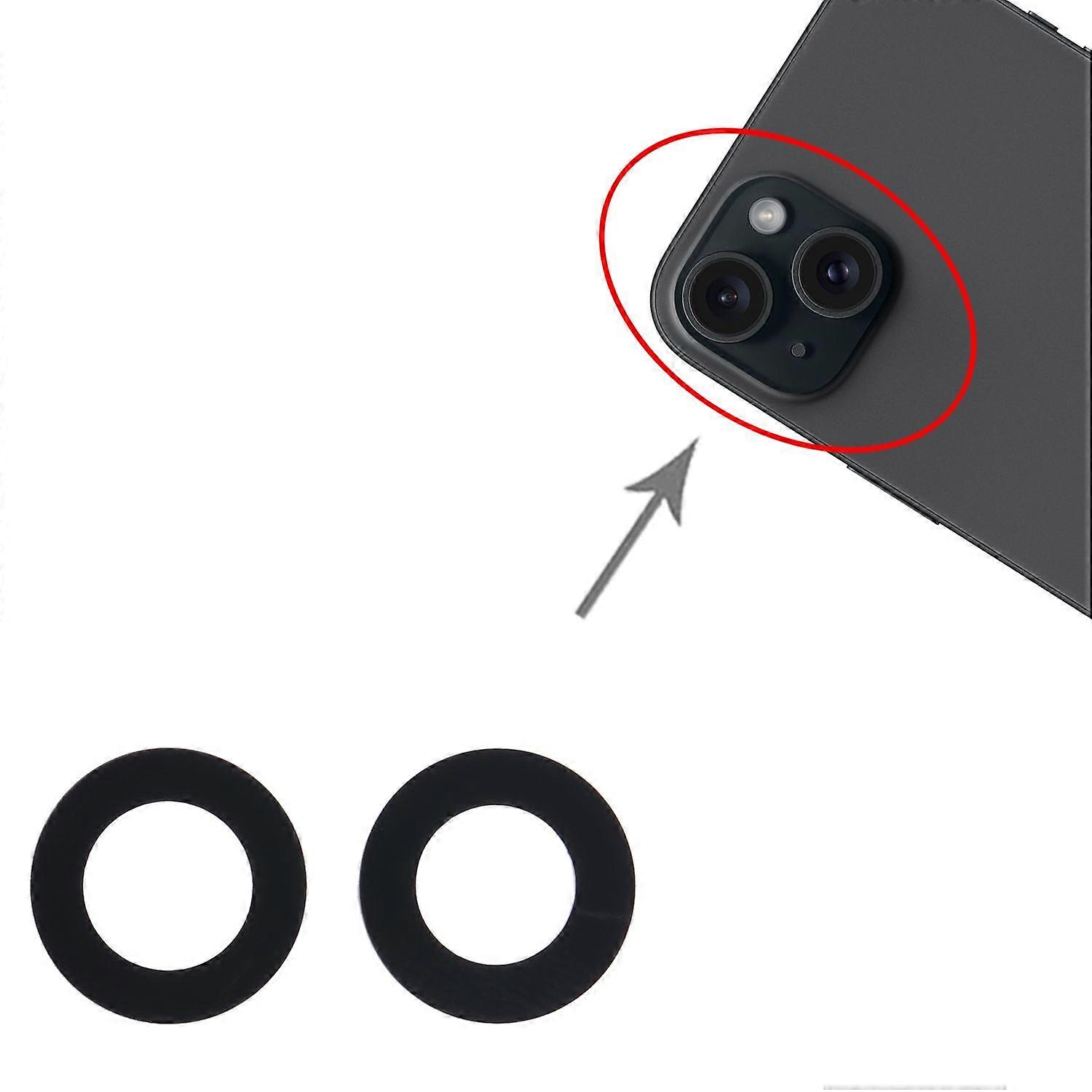 2 Pcs Back Camera Lens Socket Protector for Apple iPhone 15 Plus Spare Part 