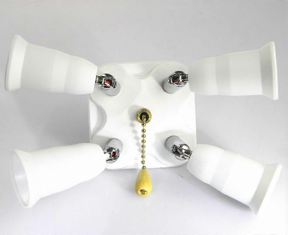 4 in 1 E27 Socket Splitter Adapter Socket Adapter Splitter Socket Adapter Converter Holder For E27 LED Bulbs