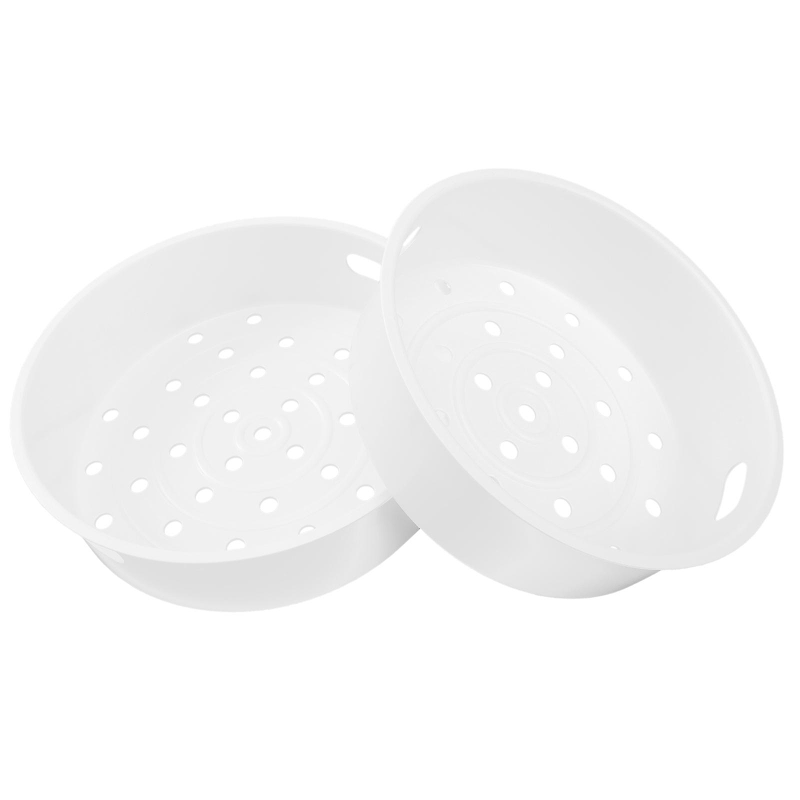 2Pcs Plastic Steamer Containers Household Steamer Baskets Multi-function Food Steamers