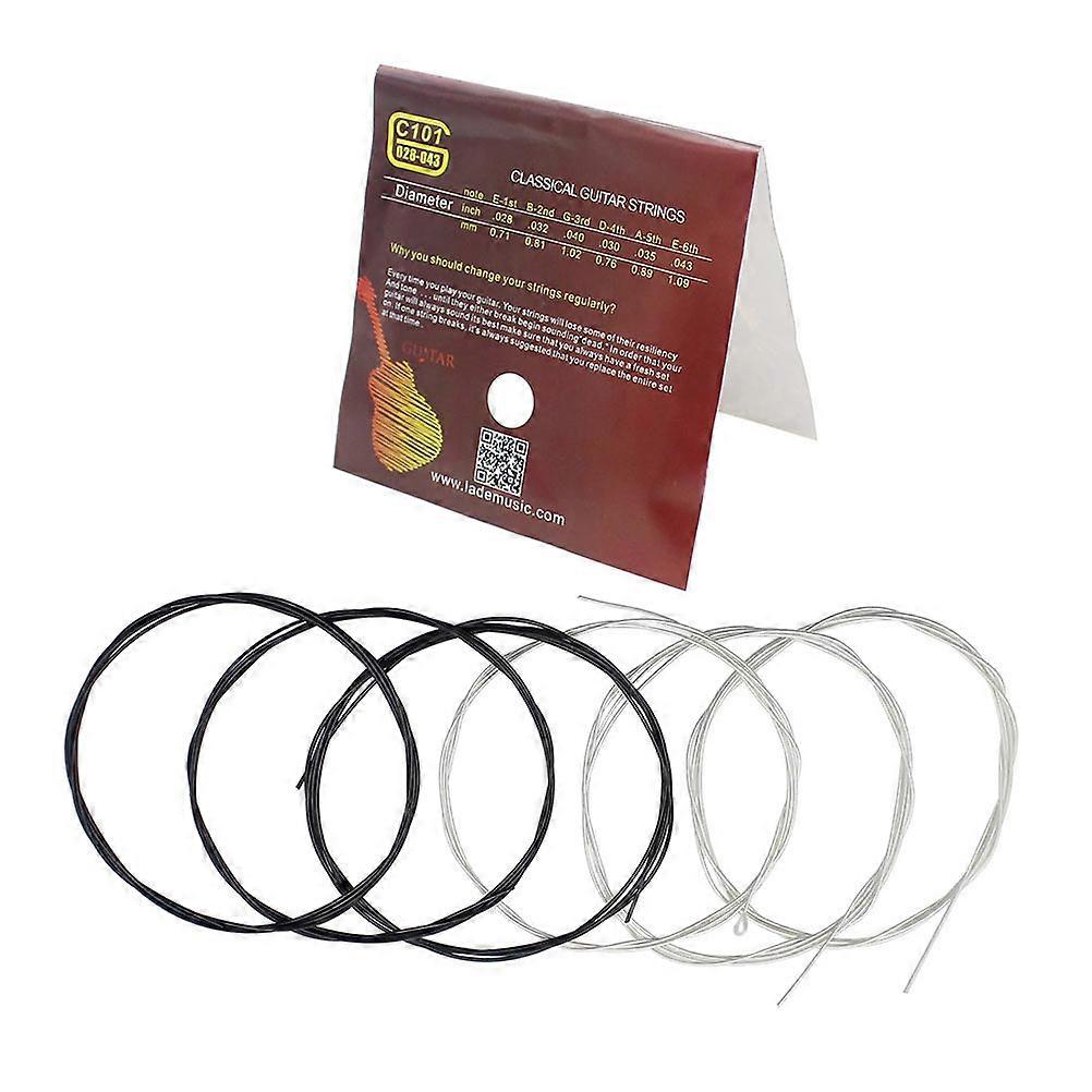 6pcs Nylon Fiber Optic Classical Guitar Strings Classical Guitar Strings Assorted Color
