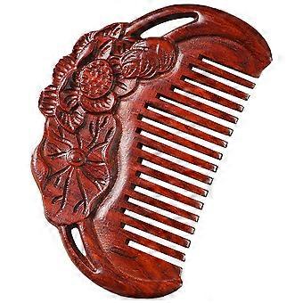 Hair Comb Wooden Wide Tooth Detangler No Static Household Comb Massager