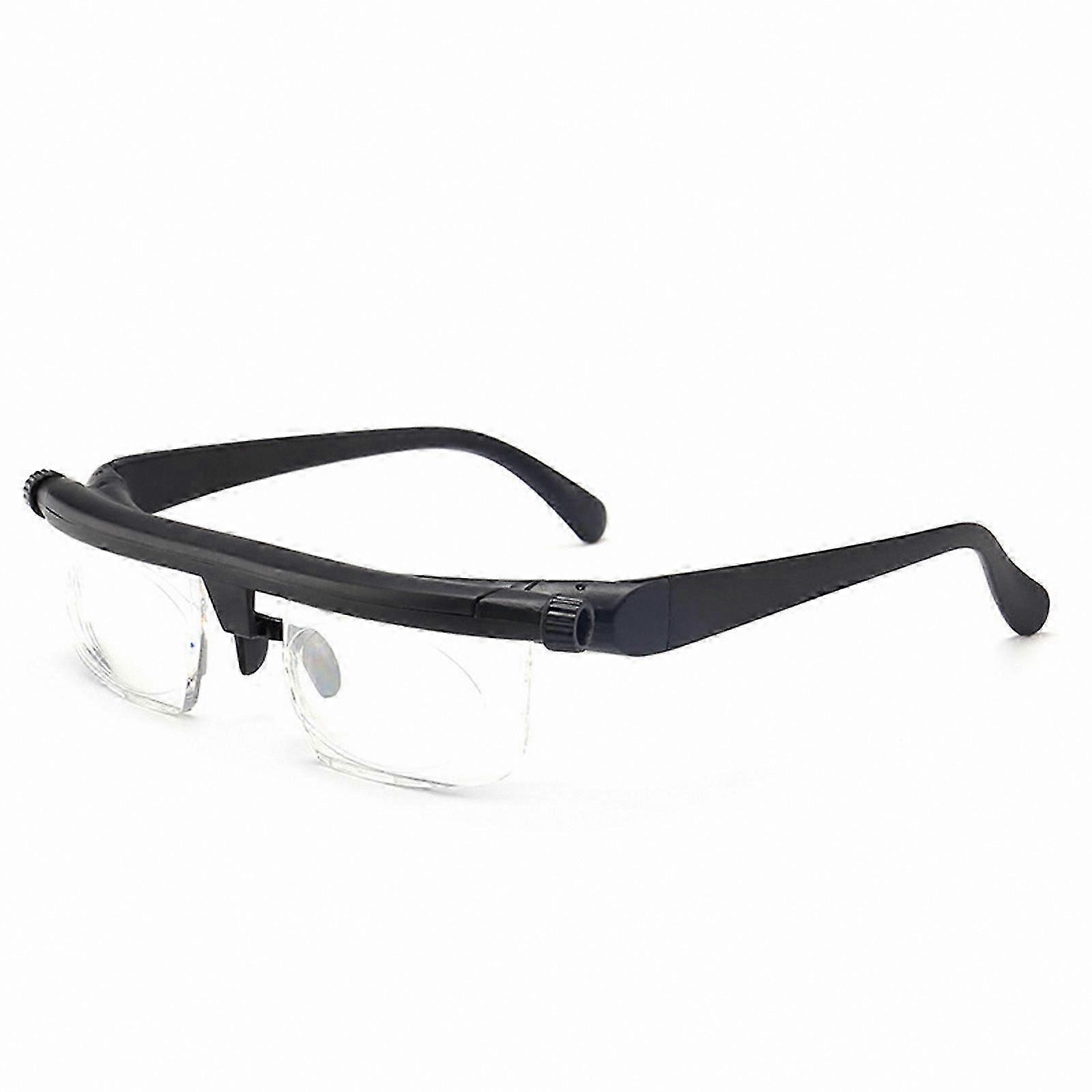 Adjustable Dial Glasses with Variable Focus and Black Frame