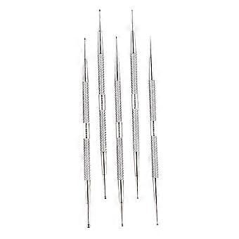 5pcs Dual Head Nail Art Dotting Tools Set for DIY Manicure, Precise Gem Placement, Salon Use