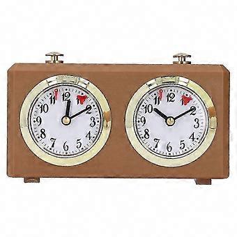 Mechanical International Chess Clock, Vintage Portable Game Timer for Chess Matches, No Battery Required, Tan
