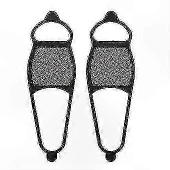 Non-Slip Shoe Grips, Silicone with Emery Cloth Surface, Wear-Resistant, for Winter Outdoor Snow Ice Walking Hiking, Fits Most Shoes, 1 Pair