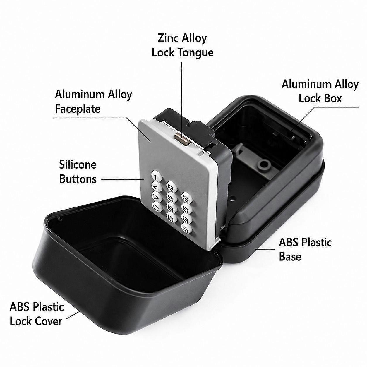 Bluetooth Smart Key Lock Box with Keypad, App-Controlled, Wall Mounted