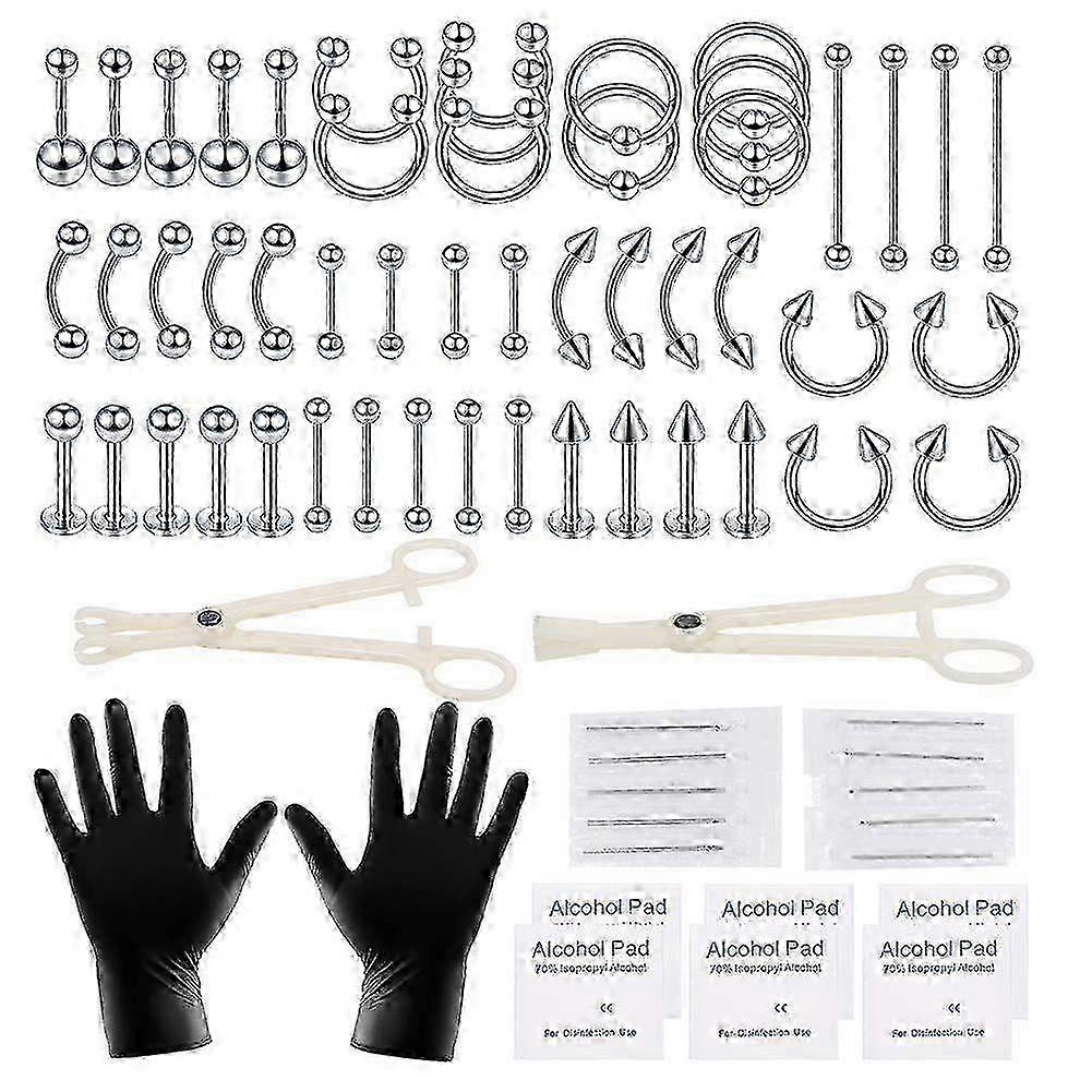 Stainless Steel 70PC Piercing Set