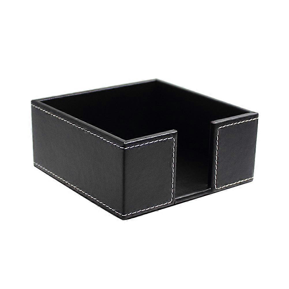 Tissue Box for Tissues Use 1Pcs PU Simple Square Shape Black
