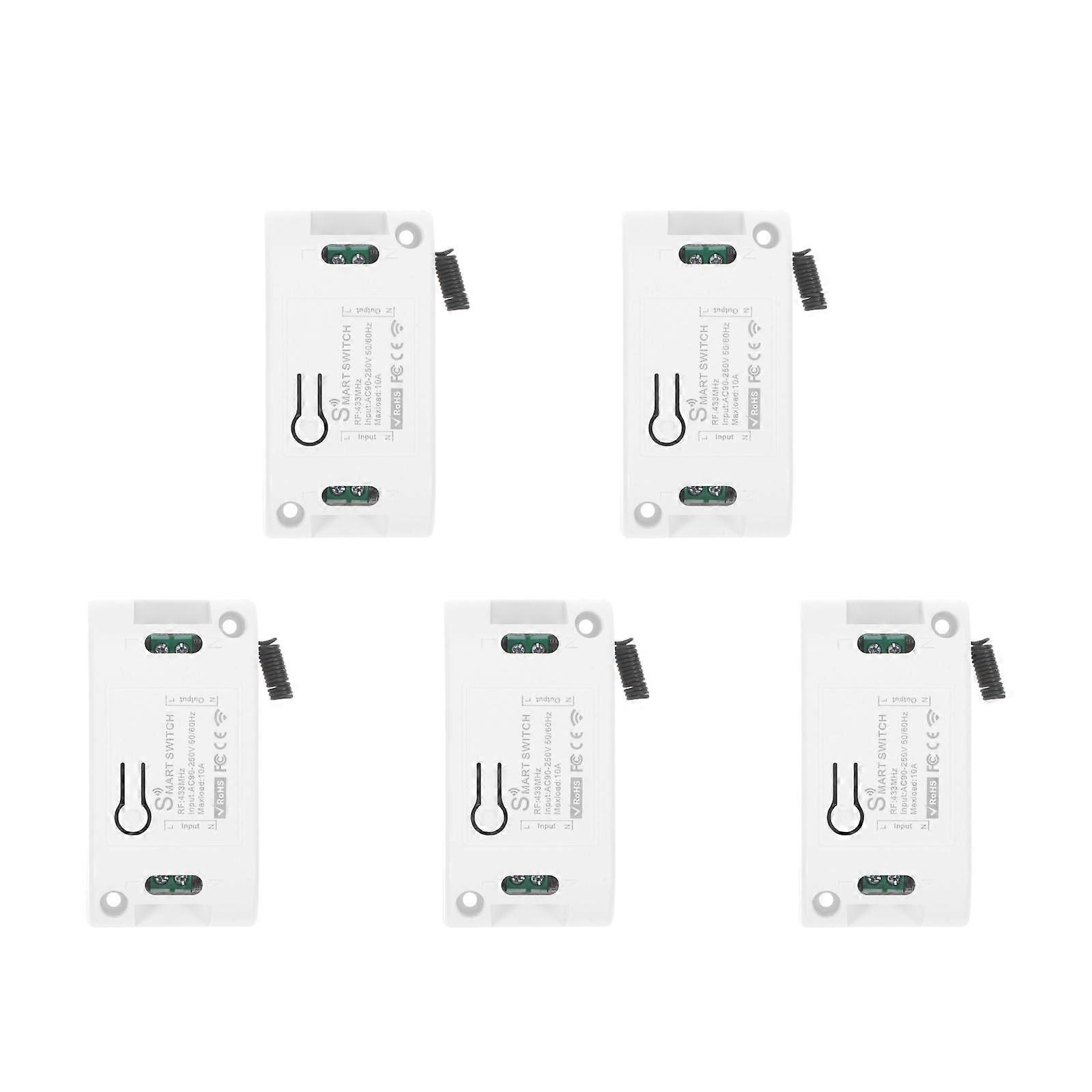 Remote Light Switch Wireless Panel for Home Use 5Pcs Switch Kit
