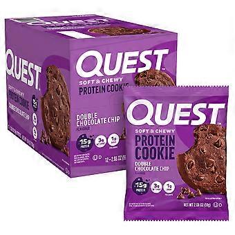 Quest Nutrition, Protein-Cookie, Doppel-Schokoladenstückchen, 12 Cookies, je 59 g (2,08 oz)
