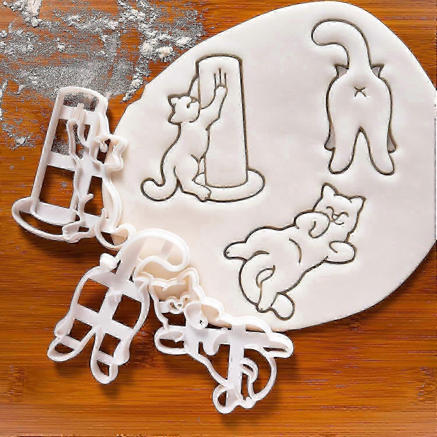 Cat-Themed Cookie Cutters 3pc Set