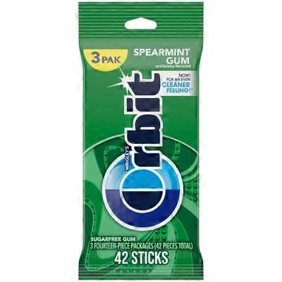 Orbit Gum Multipack, Sugarfree Spearmint, 3 ea