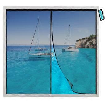 Mesh Vliegen Gordijn Klamboe 140x150cm, Automatisch Sluitend, Zwart