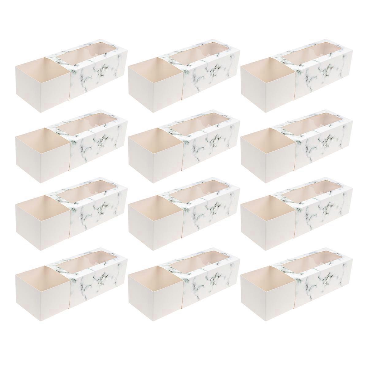 Cake Roll Box Paper Packaging Box compatible with Storage 20Pcs White Durable Design