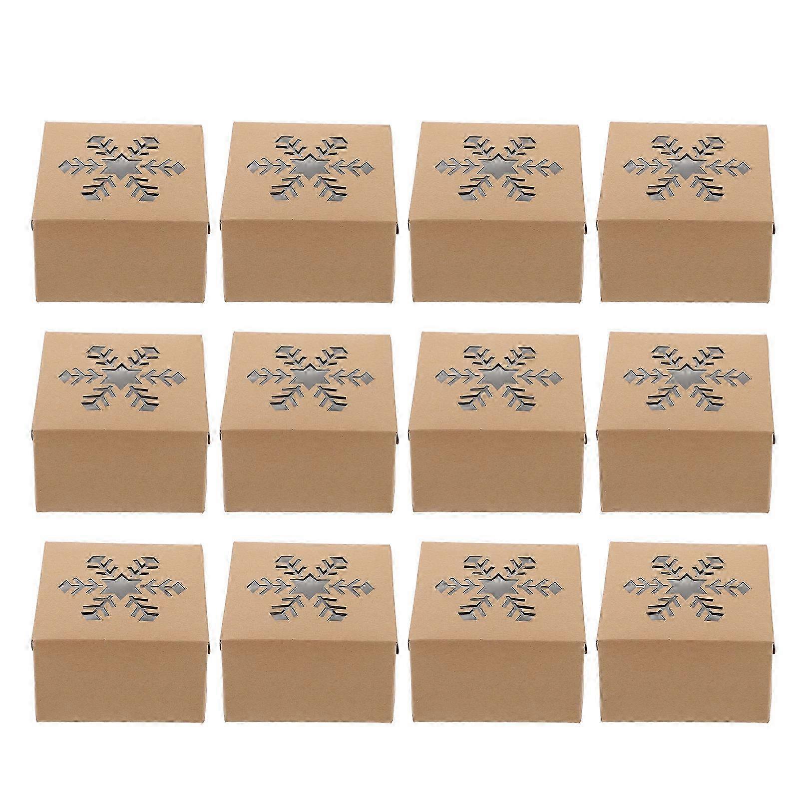 Bakery Box Present Packaging Boxes Square Window Design compatible with Cookies 25Pcs