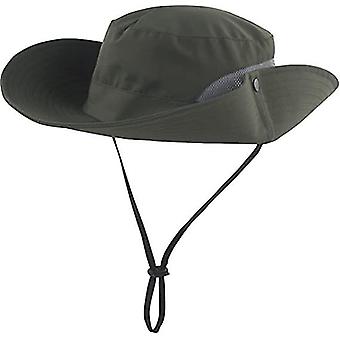 MILAKOO Unisexe Seau Coiffure Extérieur Chapeau De Pêche Soleil pour Hommes et Femmes Randonnée Séchage Rapide Imperméable avec Bord Relevable et Corde Anti Vent