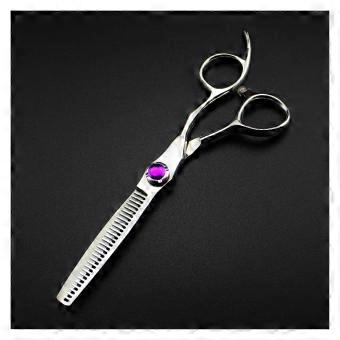 6 Inch Purple Hair Cutting and Thinning Scissors Set, Sharp Stainless Steel Shears for Salon and Home Use