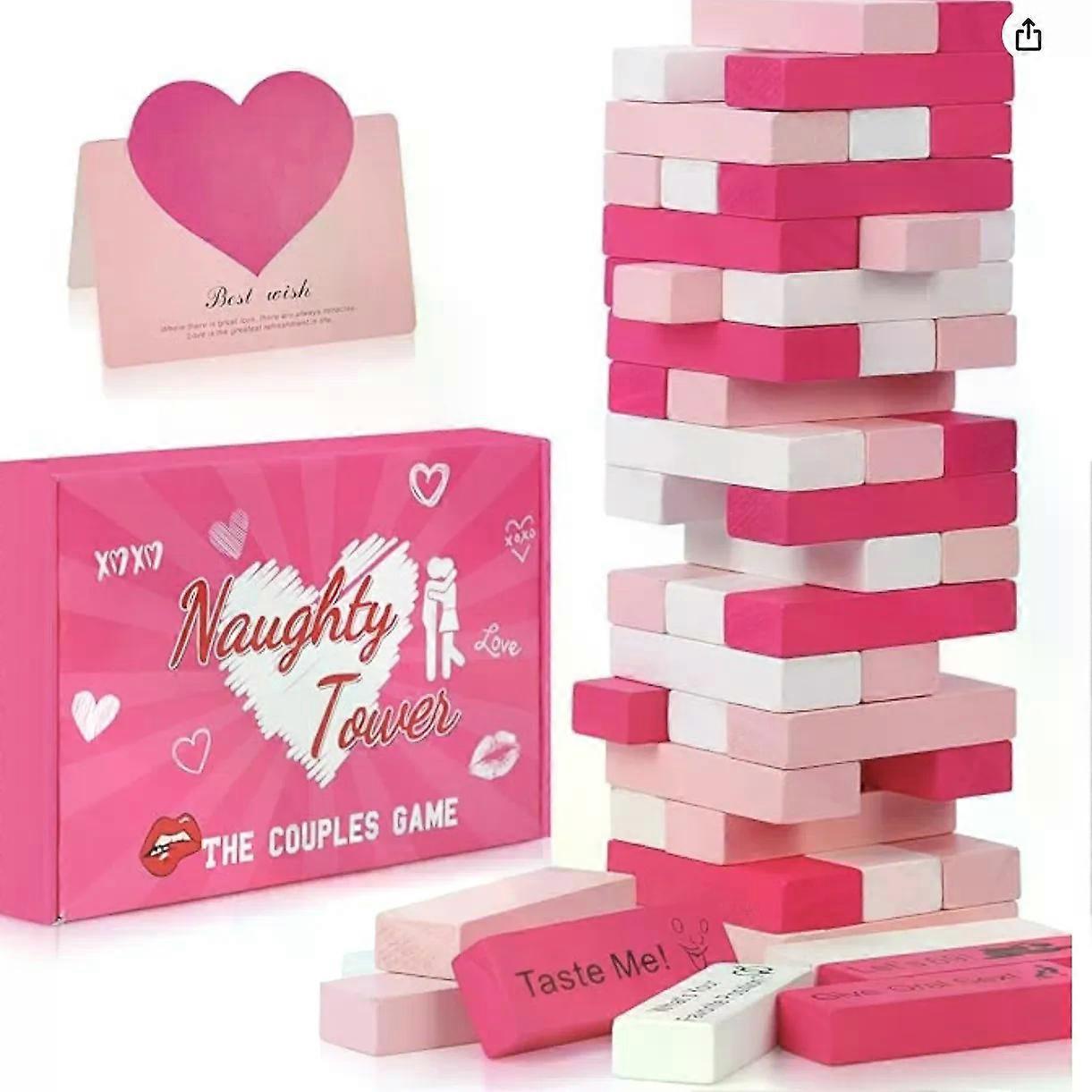 48PCS Precision-Cut Wooden Tower Game