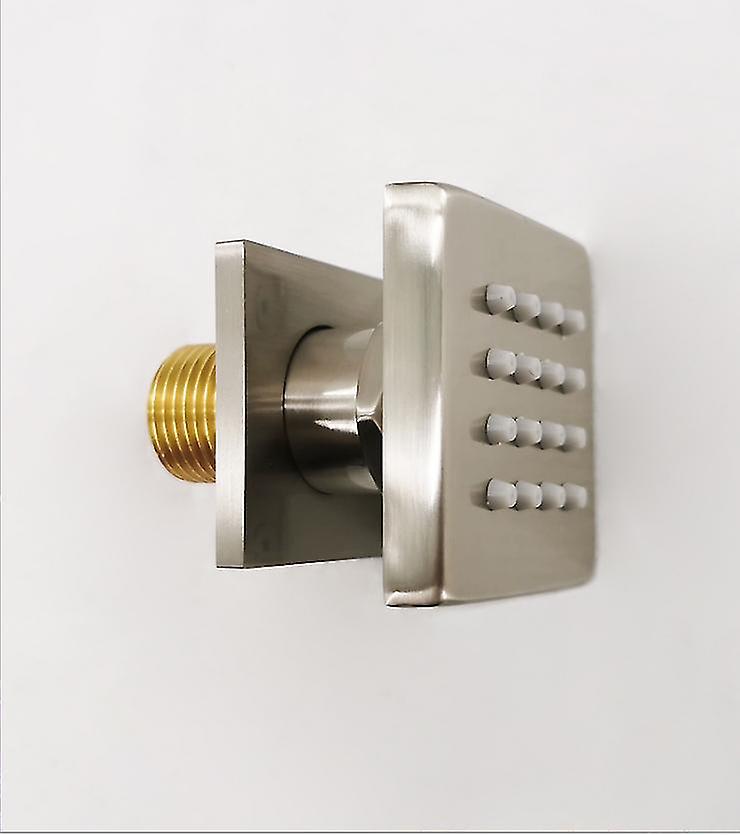 Rain Shower Head, Brushed Silver Square