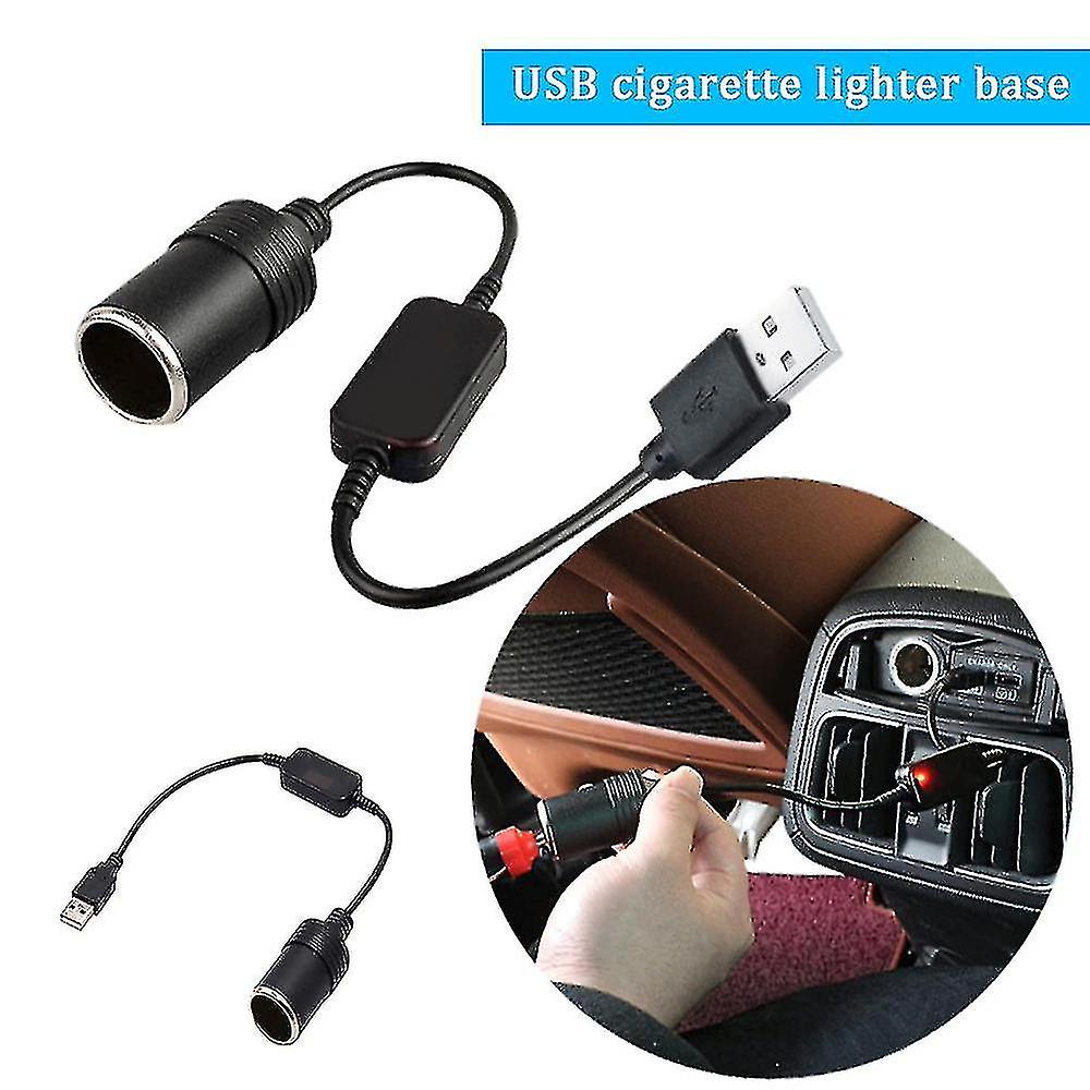 Usb 5v až 12V Car Cigarette Lighter Socket Socket Power Converter Adaptér