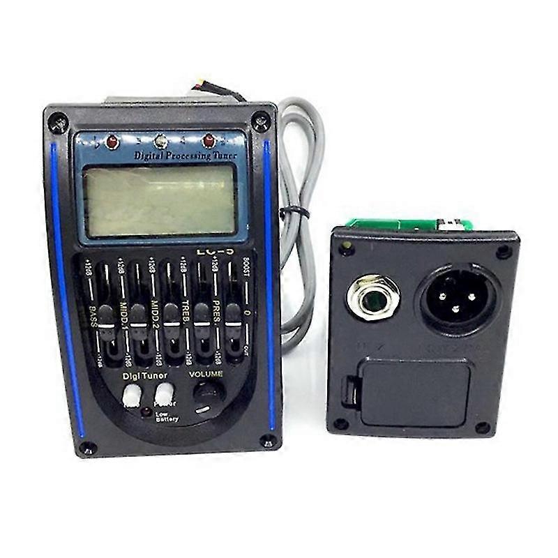 Préampli EQ + Tuner Guitare Acoustique Melairo 5 Bandes LCD Piézo