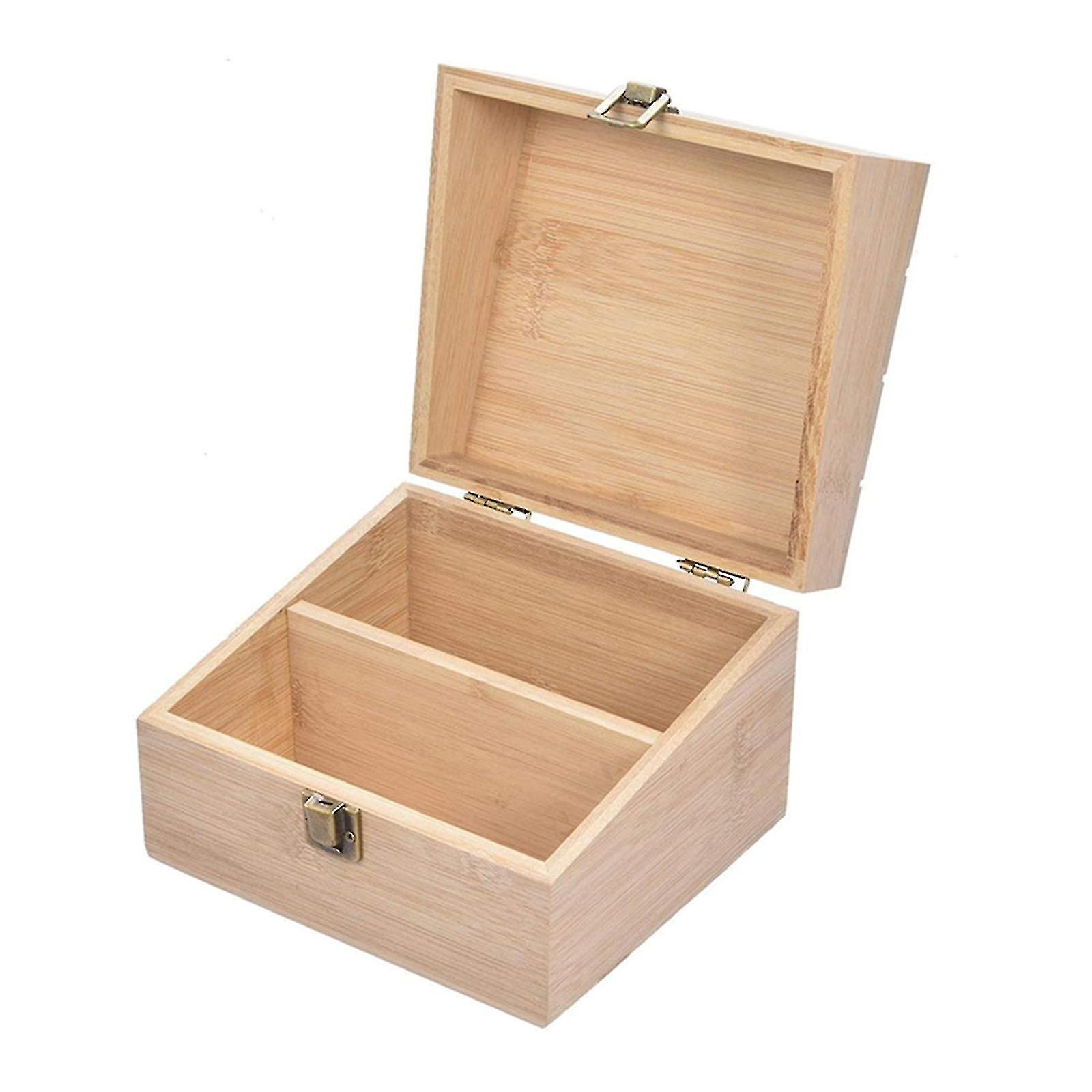 Bamboo Wood Recipe Box With 50 Cards Multi-purpose Handcrafted Storage Case Practical Kitchen Tools