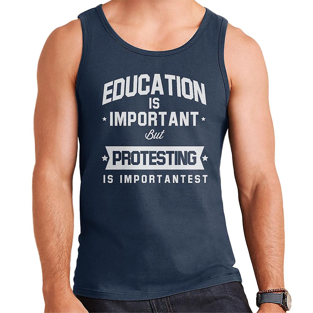 A educação é importante, mas protestando é colete importante MASC