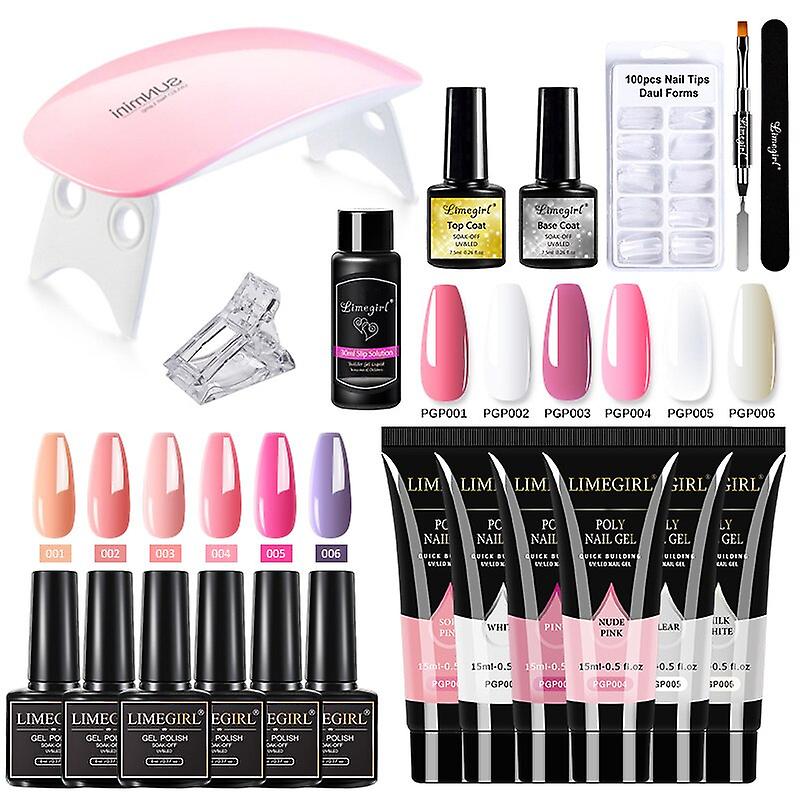 Nail Set With 3 In 1 Nail Art Machine Set Gel Nail Polish Kit Nail Lamp Nail Drill Manicure Vacuum Cleaner Sets A