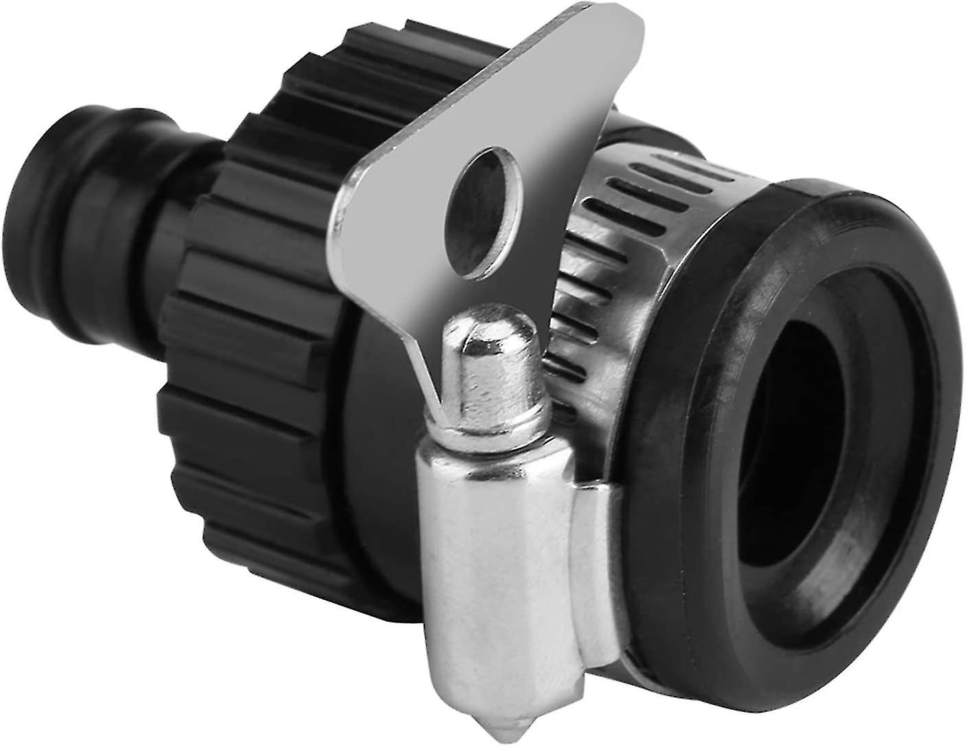 Universal Water Tap Hose Connector Quick Coupling Faucet Adapter Diameter Less Than 20mm (black)2pcs