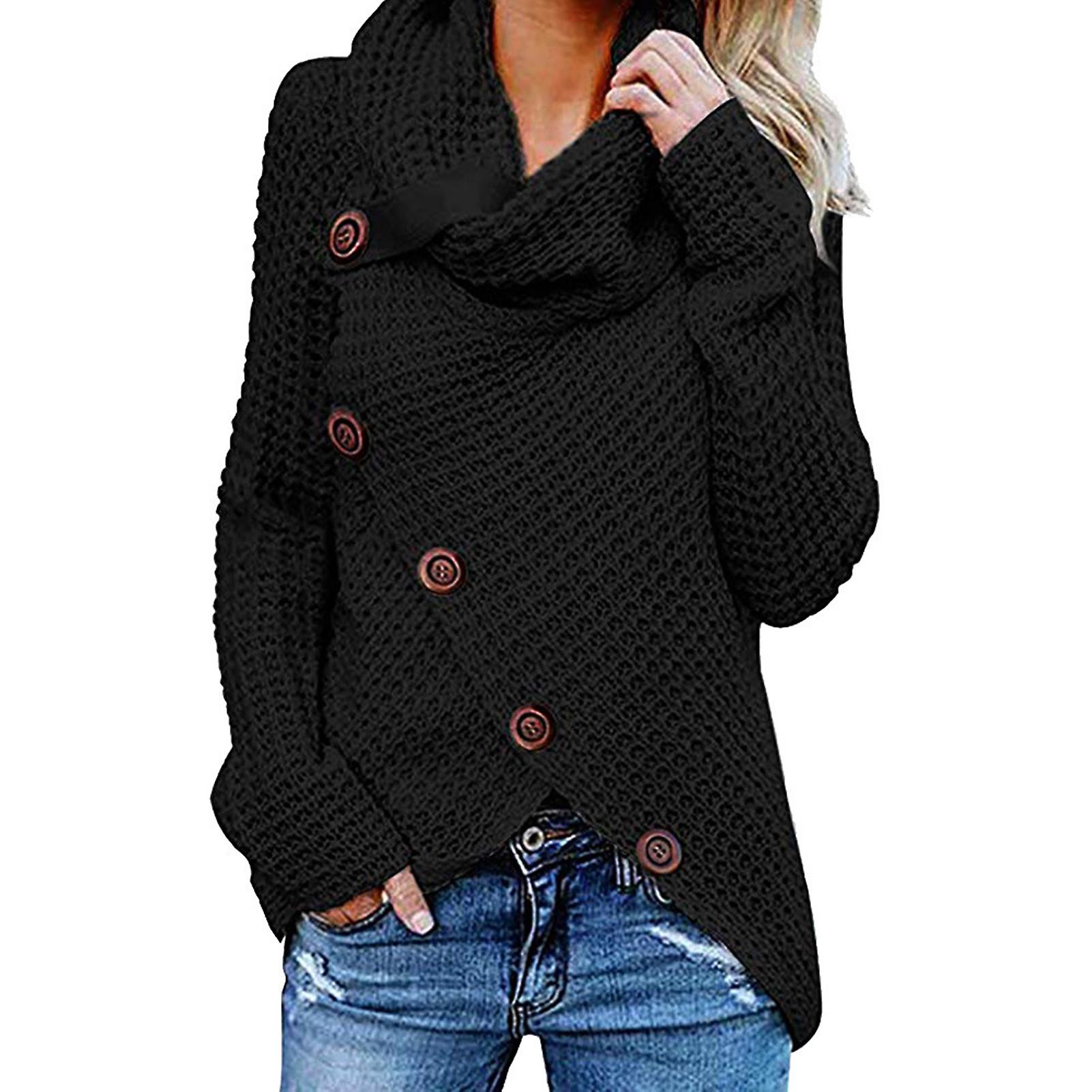 Damen Winter Casual Pullover Eleganter Strick Winter Warm Pullover