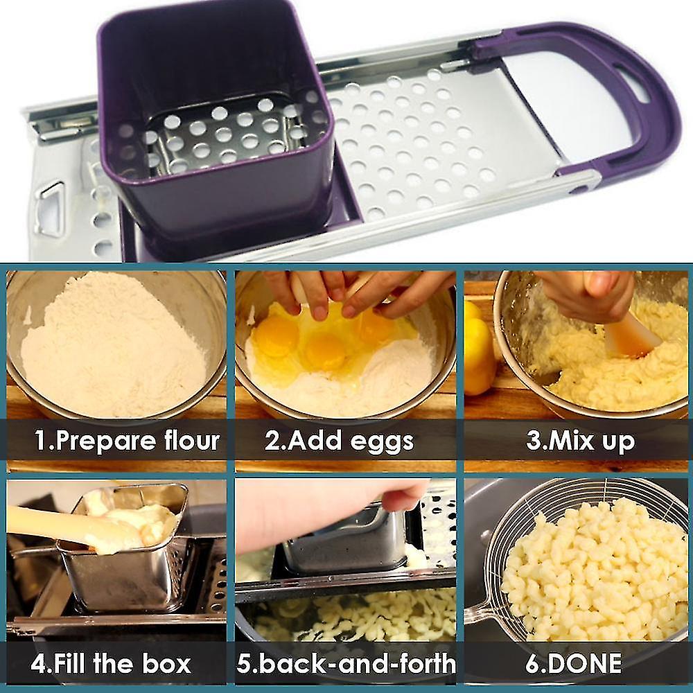 thumbnail image 3 of Máquina para hacer spaetzle de acero inoxidable de primera calidad con agarre cómodo, 3 of 5