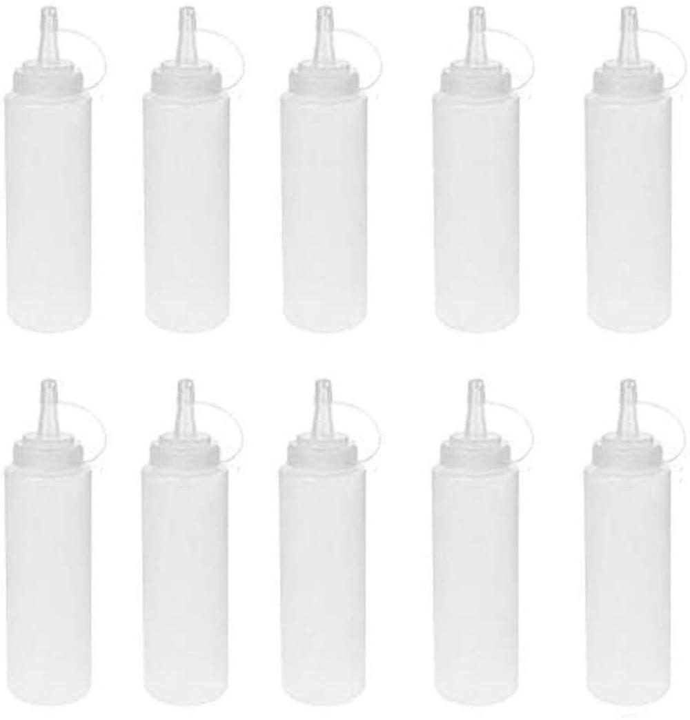 10 Pieces 8oz 240ml Squeeze Bottle, Multi-purpose Squeeze Bottle No Leak