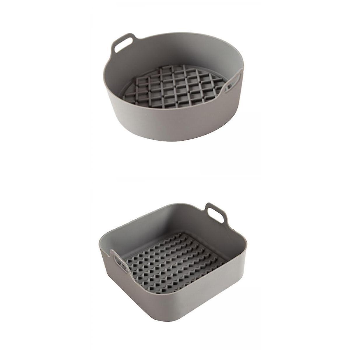 2Pcs AirFryer Pentola in Silicone Friggitrici ad aria multifunzionali Accessori per forno