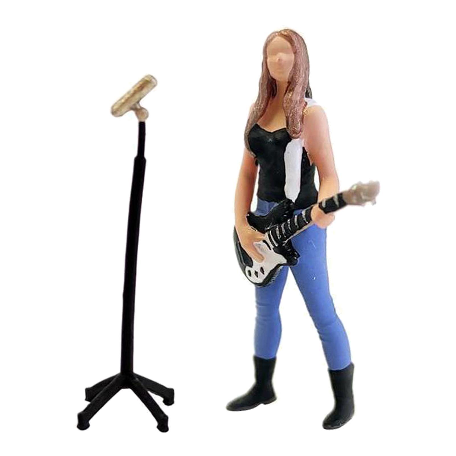 1/64 Figure Singer wiith Guitar Sand Table Scenery Model
