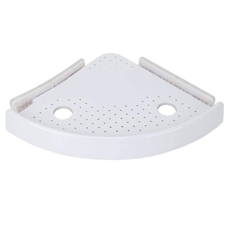 Bathroom Triangular Storage Shelf With Hooks Corner Organiser Shelves