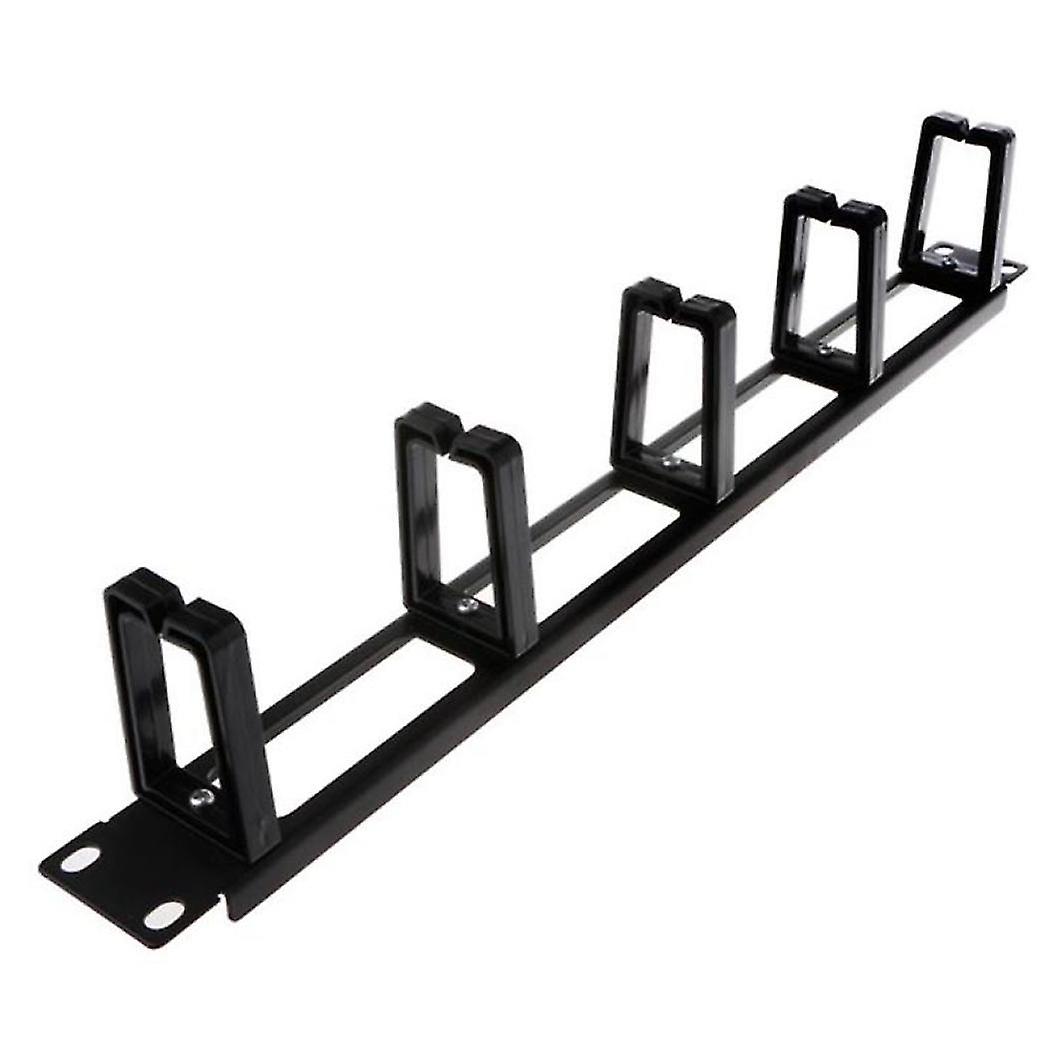 19 Inch 1u Rack Cabinets Cable Management Network Organizer Hollow Metal Base Five Ring Detachable