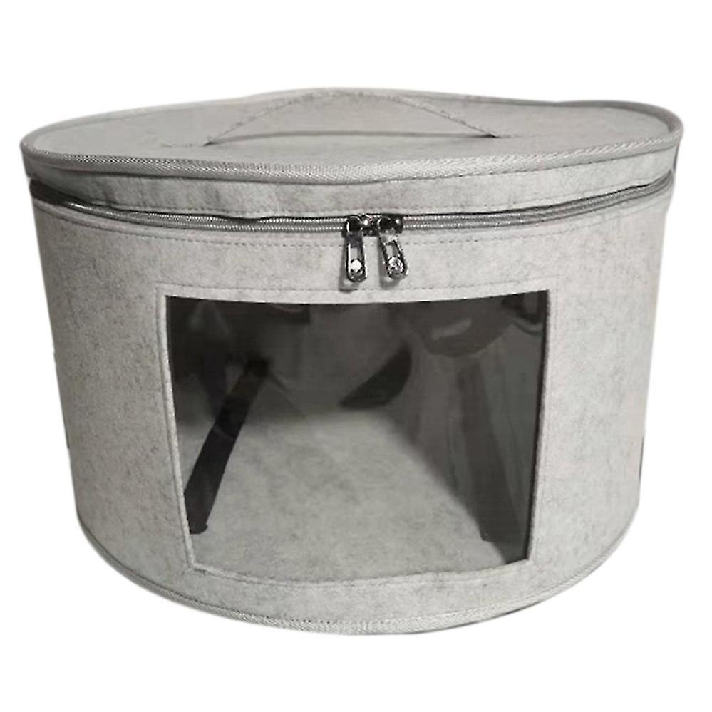 Hat Box Organizer Round Travel Hat Boxes Foldable Hat Storage Bag With Dustproof Lid Large Hat Stor