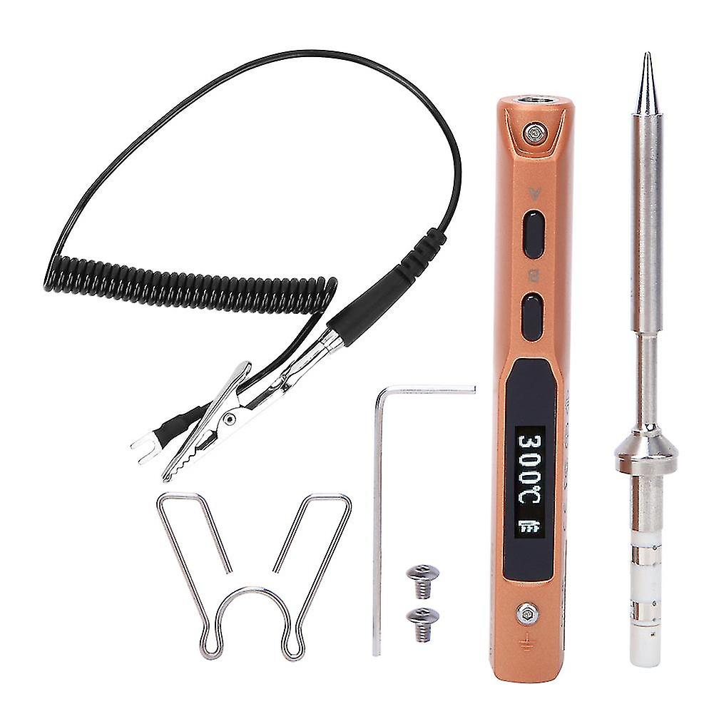 ذكي لحام كهربائي الحديد الذهب مع قوس سلك الأرض المشبك B2 Head12-24V