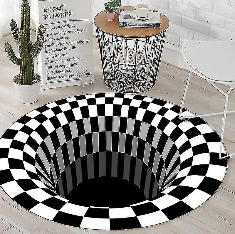 3d Visual Optical Floor Mat, Vortex Optical Illusion Rug