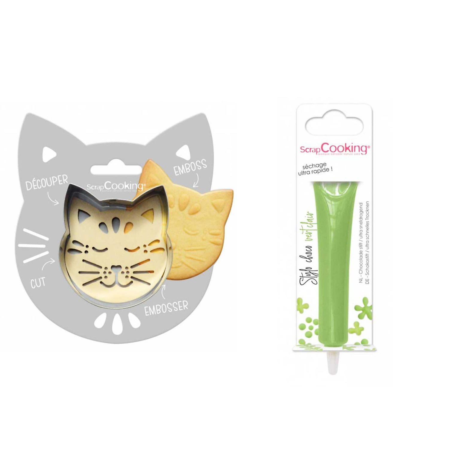 Cat relief cookie kit + Light green chocolate pen