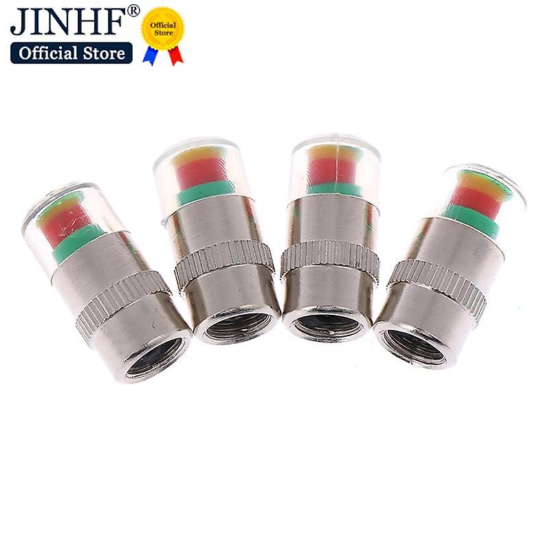 4pcs/lot Tire Pressure Monitor Pressure Gauge Cap Sensor Indicator Alert Monitoring Tools Kit