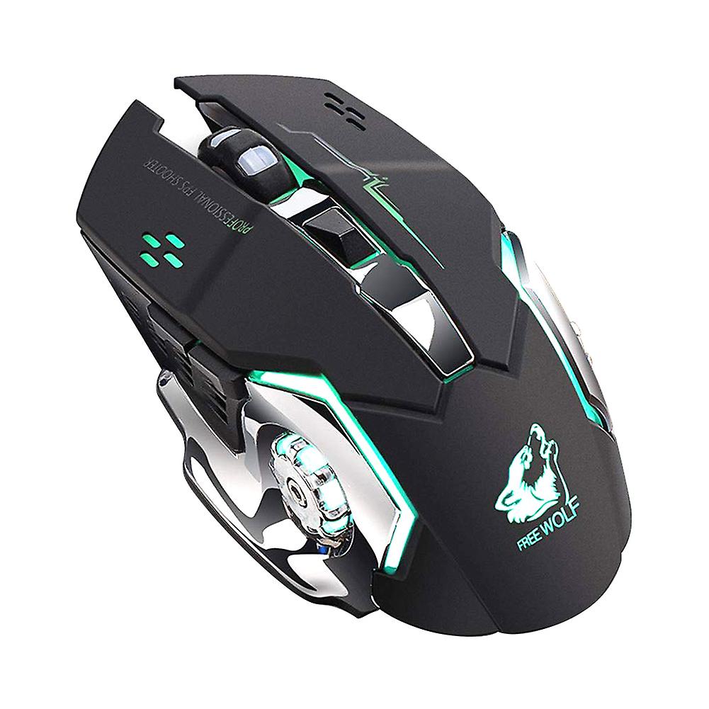 GUIGSI LED Light Adjustable DPI 2.4GHz 6 Buttons PC Laptop Gaming Wireless Mouse