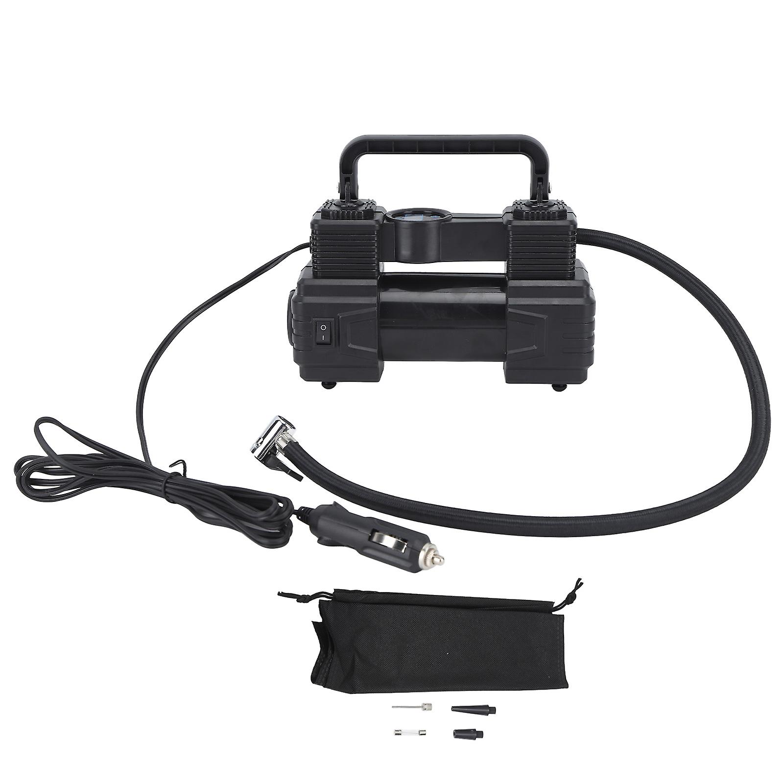 Tire Inflator, Heavy Duty Dual Cylinder Air Compressor Pump with LED Work Light for Truck 12V 120PSI