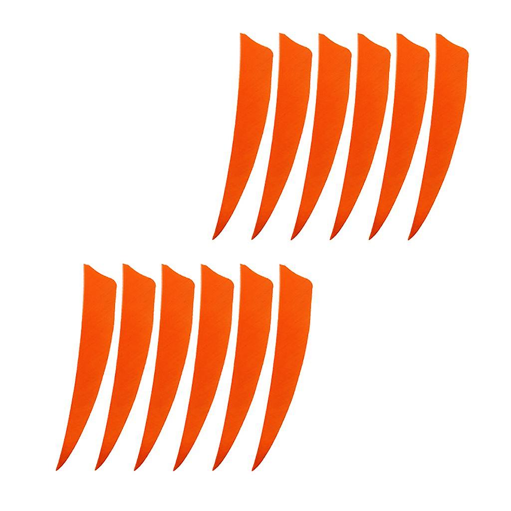 12 Pieces 4 Inch Archery Arrow Feathers Fletchings Vanes Orange