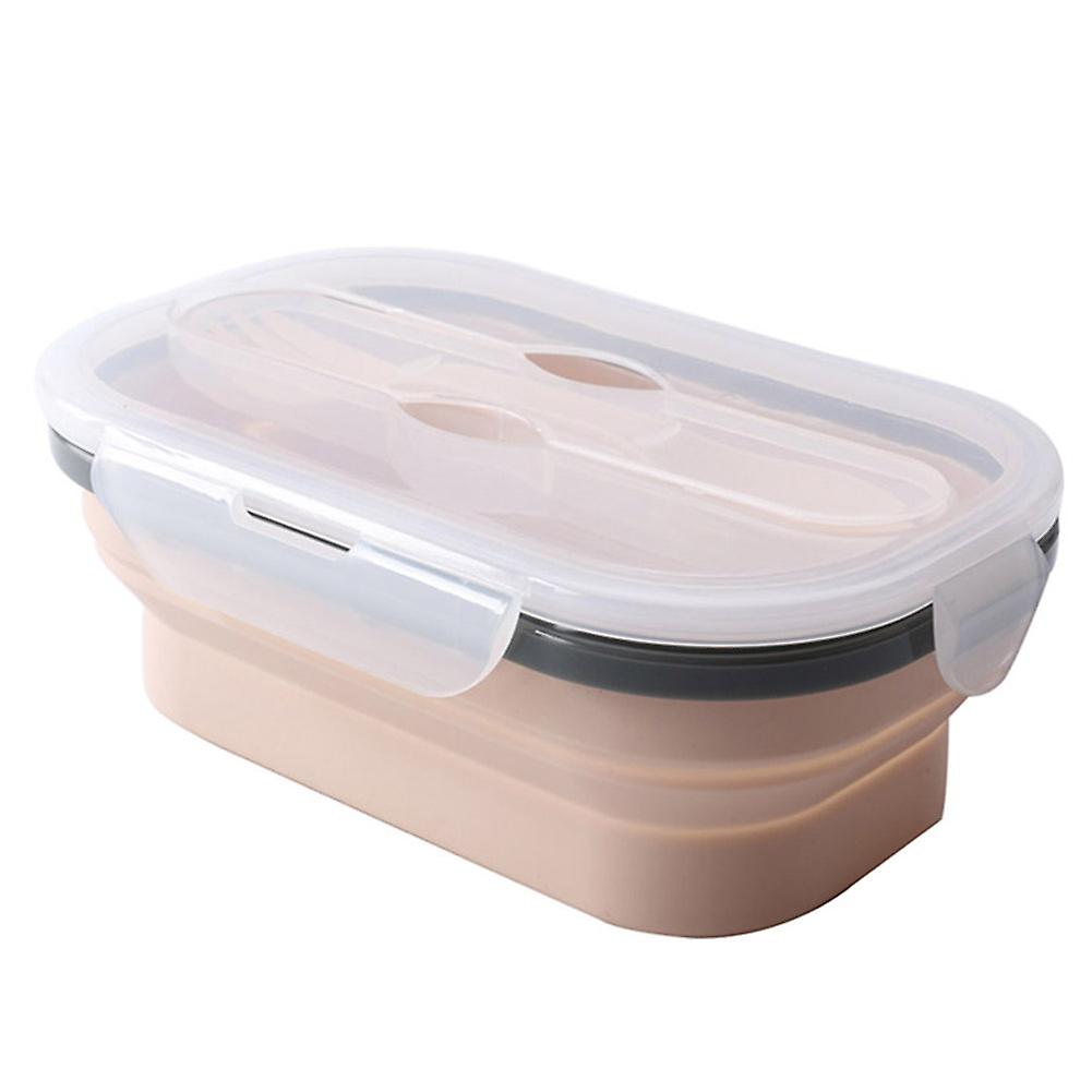 Retractable Silicone Lunch Box Folding Microwave Single-layer Crisper