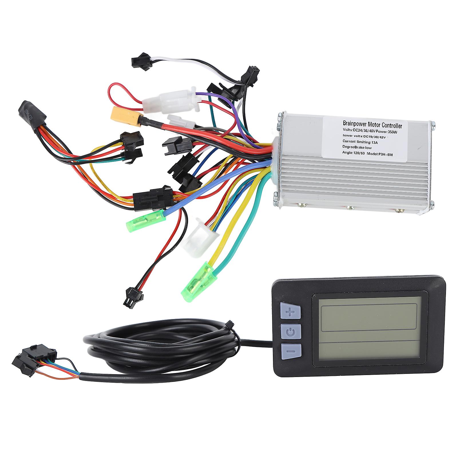 Electric Bicycle Motor Controller with LCD Display Multifunction Electric Bike Conversion Set 24 36 48V 350W
