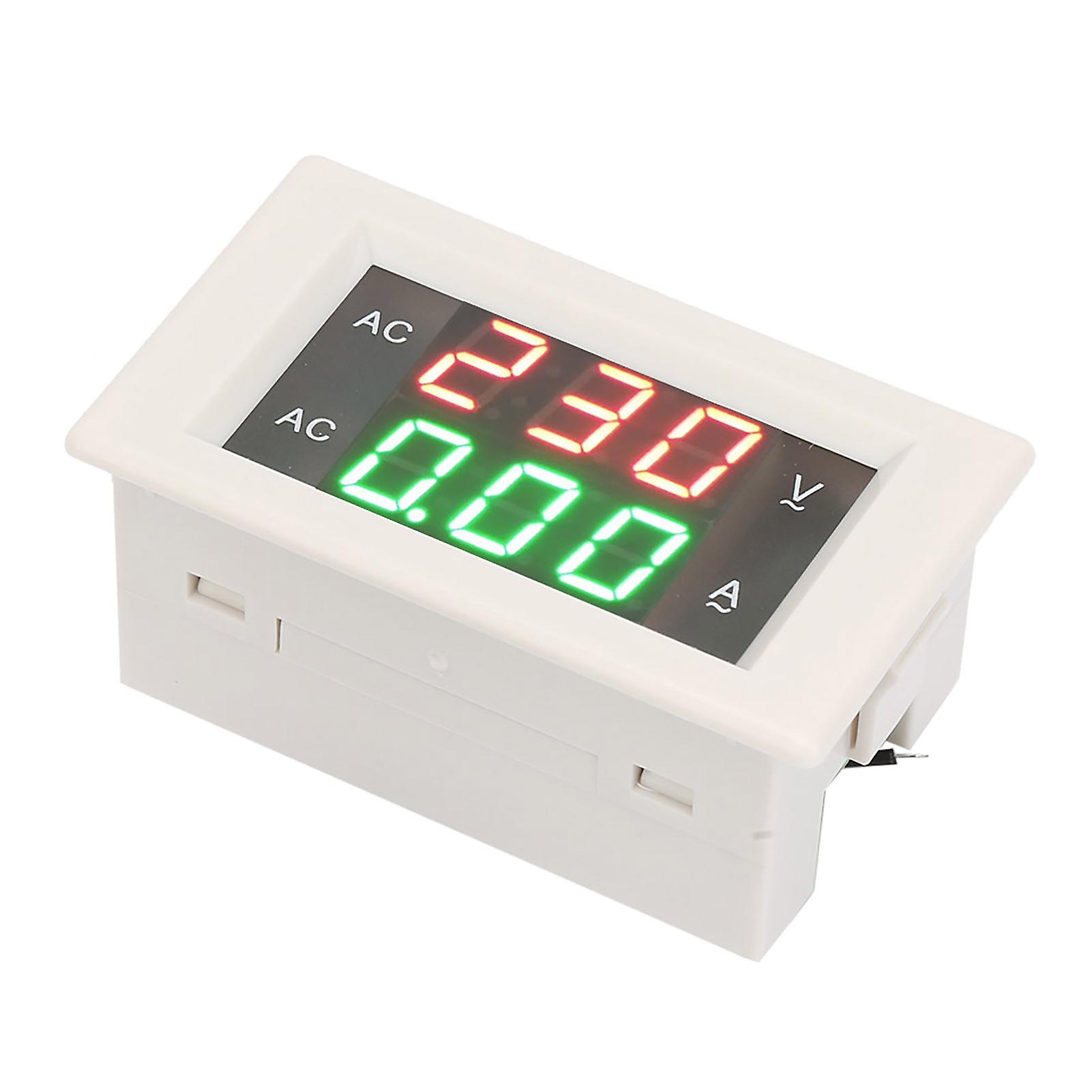 Rankomu Digital Dual Meter High Accuracy Sine Wave Dual Meter, Digital Display Amperemeter Voltmeter, 2-in-1 Measurement, Compact Design, Ideal
