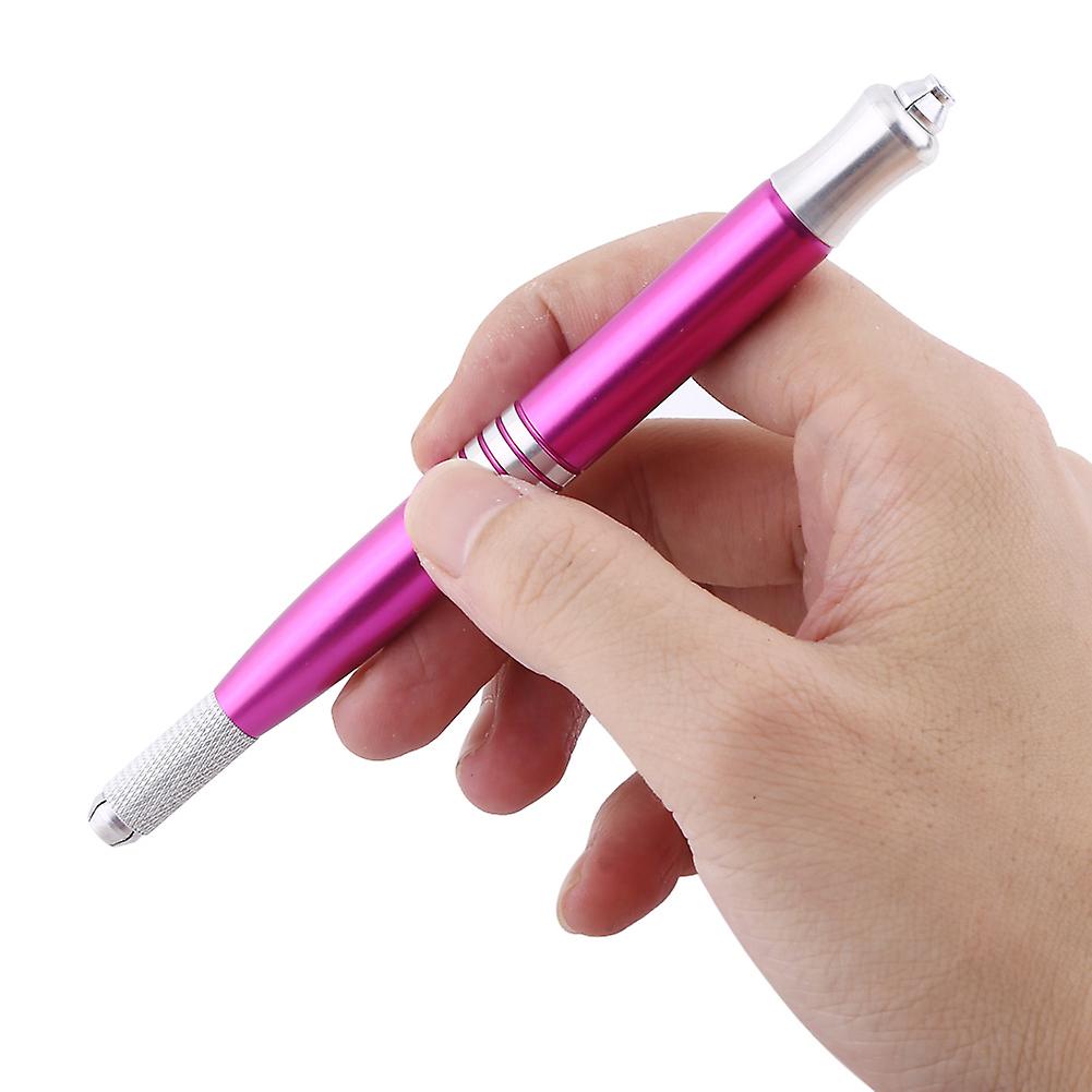 Eyebrow Tattoo Pen 13.5cm Rose Red Alloy Microblading Tool